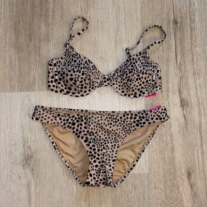 Xhilaration Cheetah Print Bikini Set